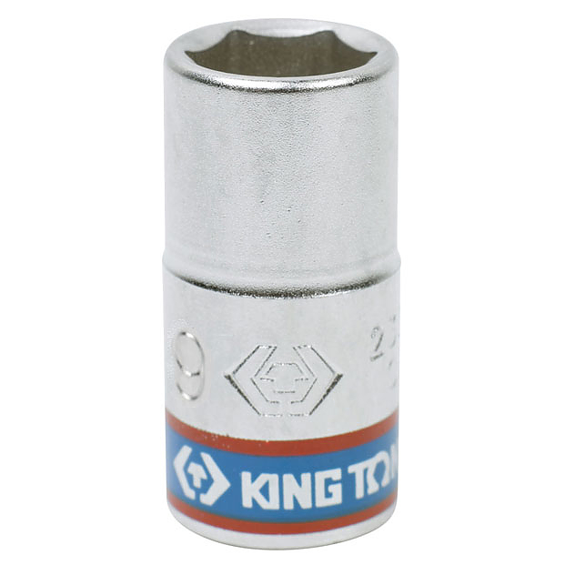 233509M KING TONY Головка торцевая стандартная шестигранная 1/4", 9 мм