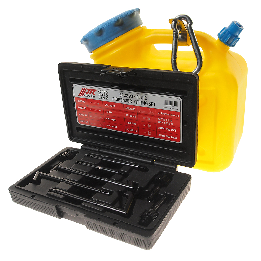 JTC-4539 Емкость для заправки маслом АКПП с набором адаптеров (8 шт.) JTC