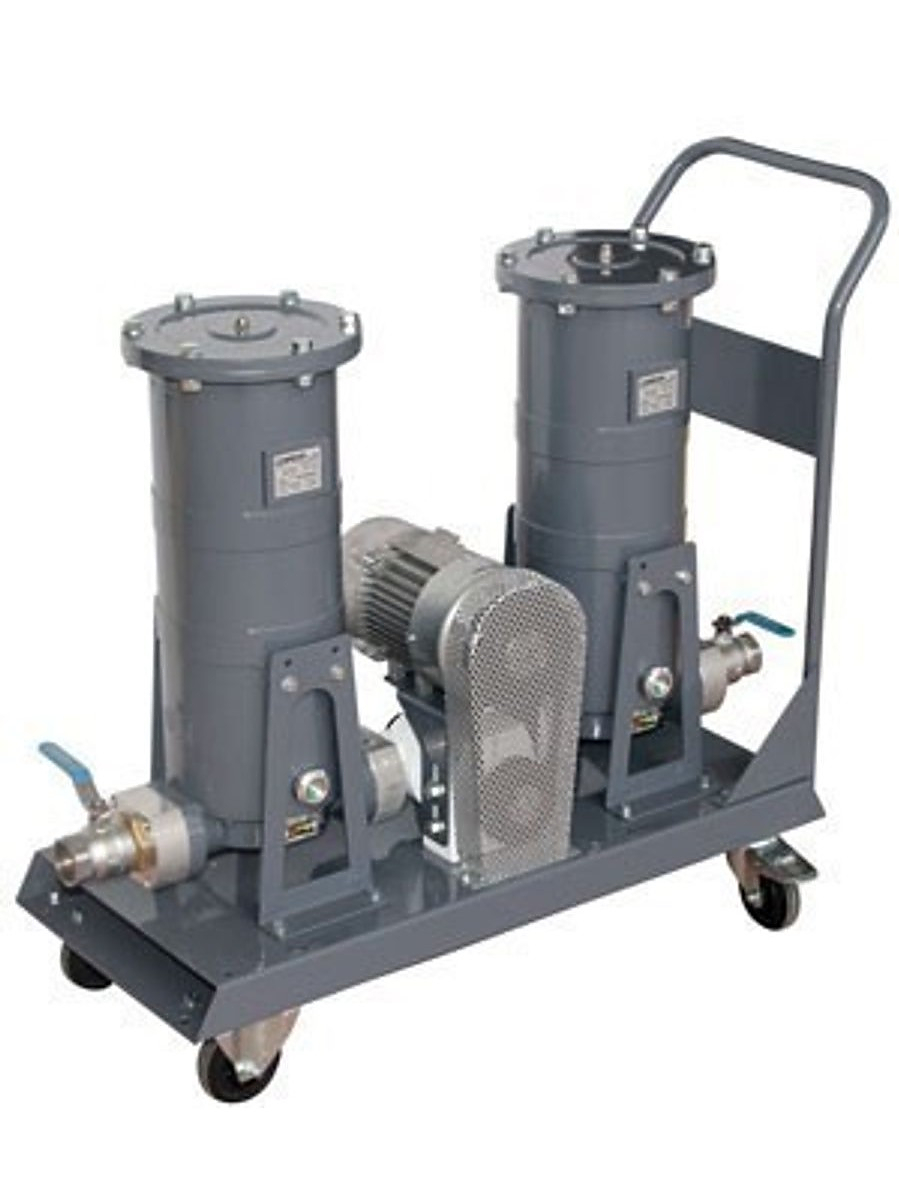 FG-300x2 - Мобильная фильтрующая установка с насосом BAG-800 230/400 VAC pump, 50/15 µm c абсорб.
