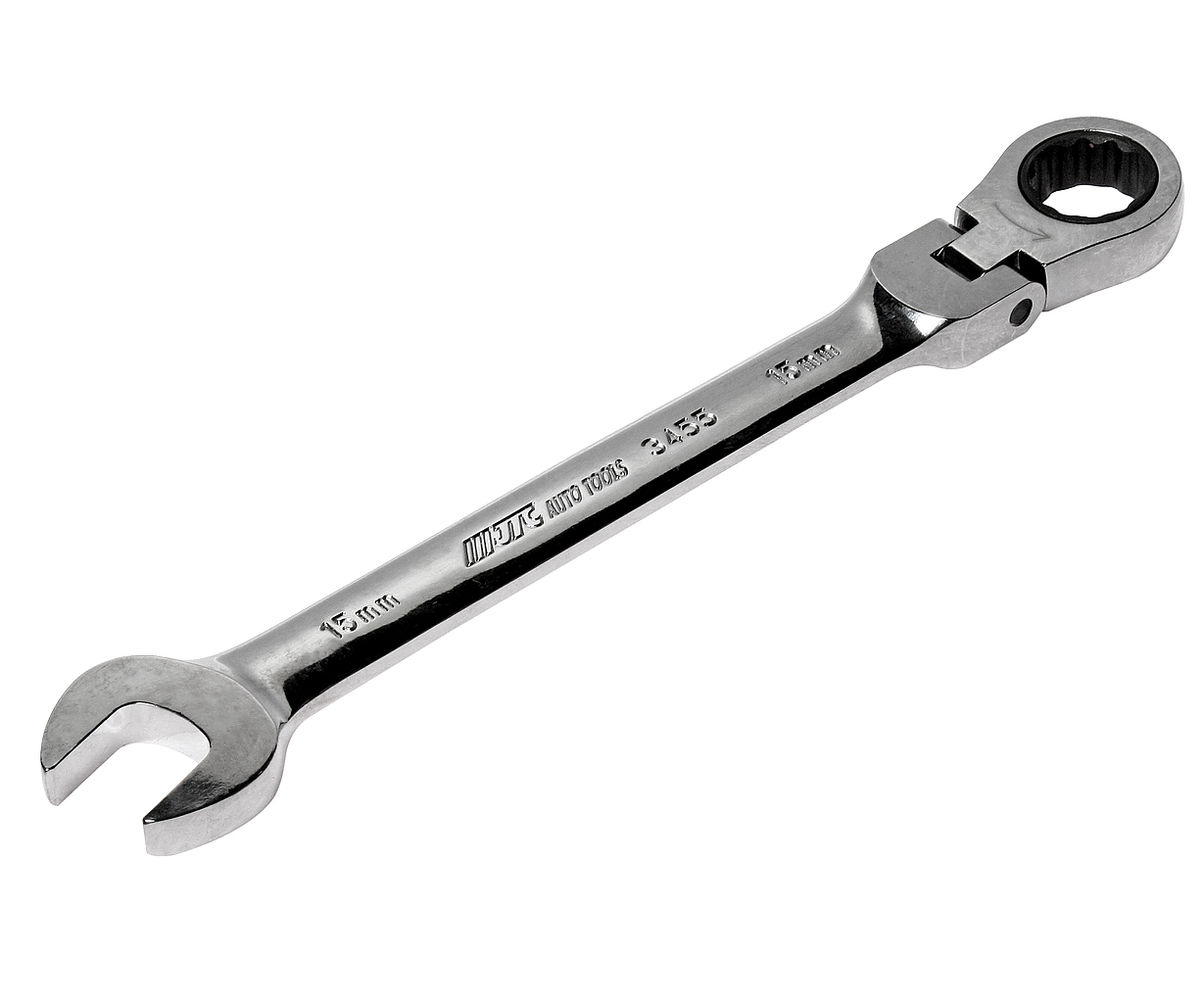 JTC-3455 Ключ комбинированный 15х15мм трещоточный шарнирный JTC