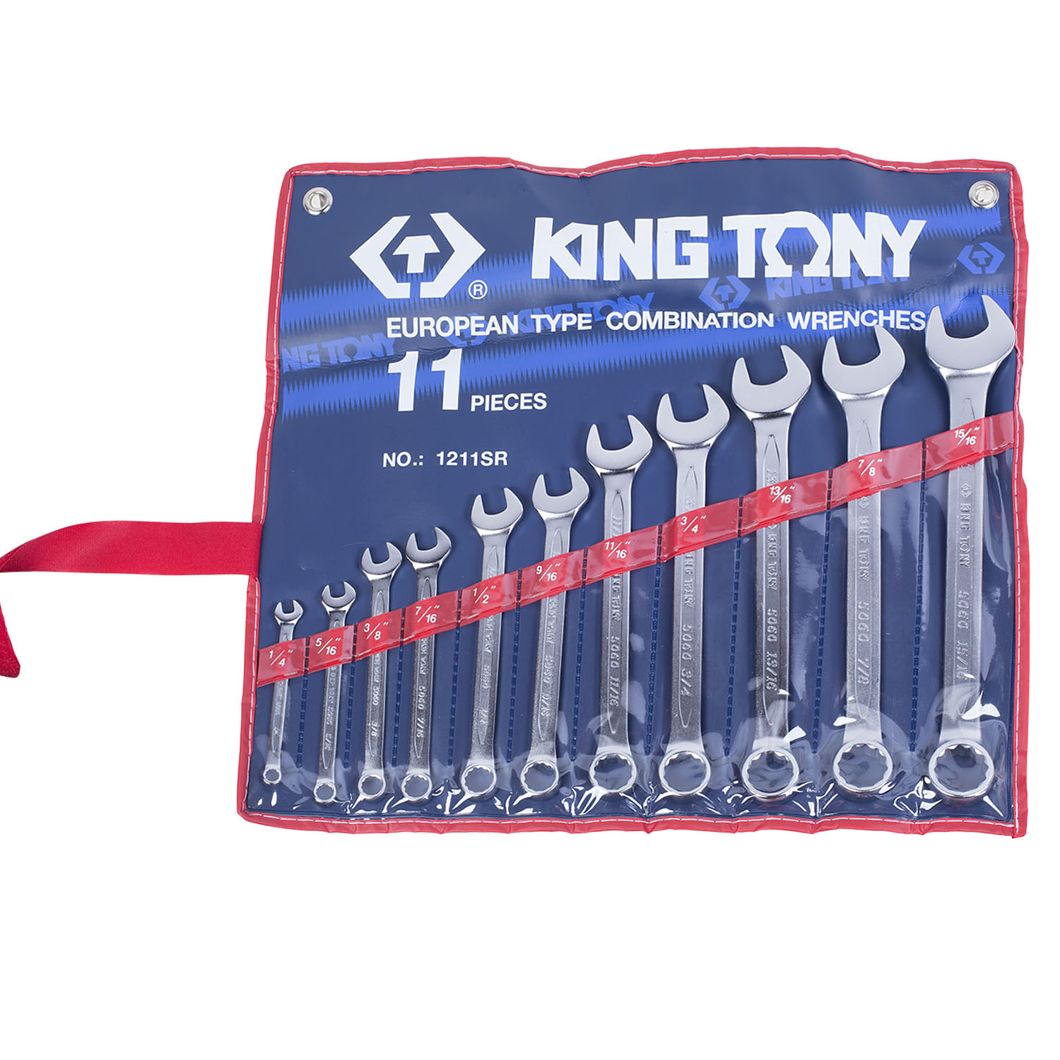 1211SR KING TONY Набор комбинированных ключей, 1/4"-15/16", 11 предметов
