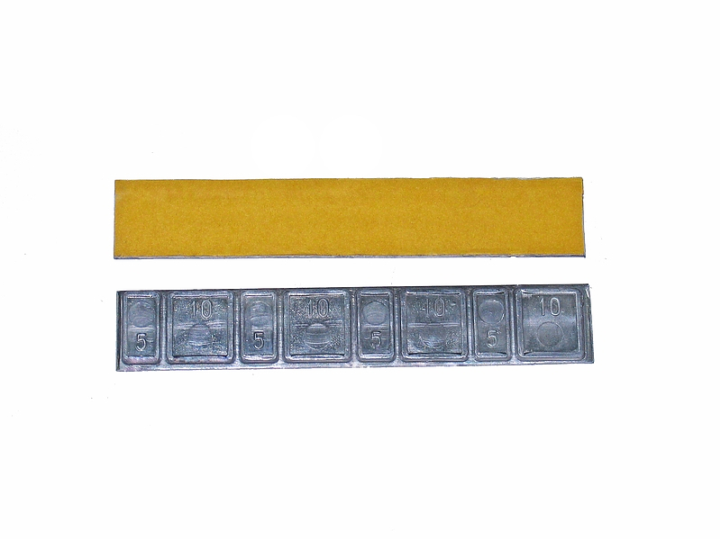 CLIPPER грузик 0042 штампованный тонкий на желтой ленте 60гр. (набор 50шт.)