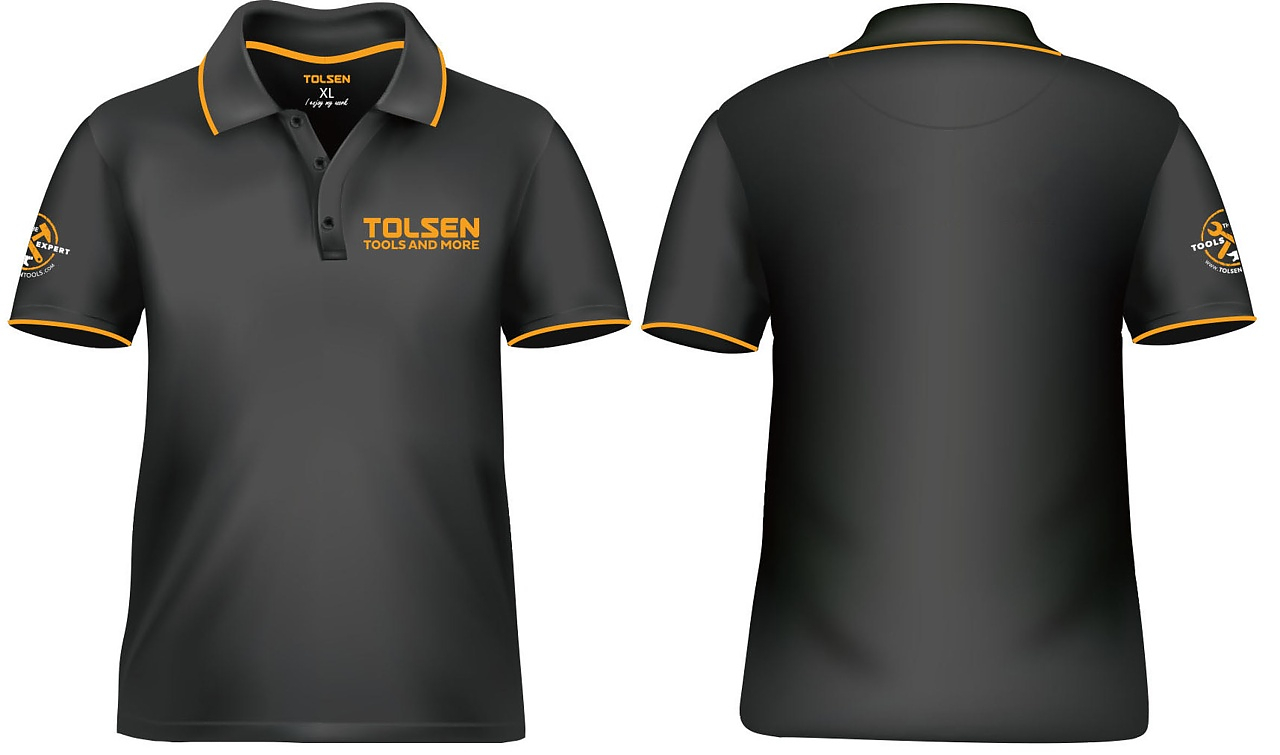 Футболка с логотипом бренда "TOLSEN", размер L, черная TOLSEN TT90011-L