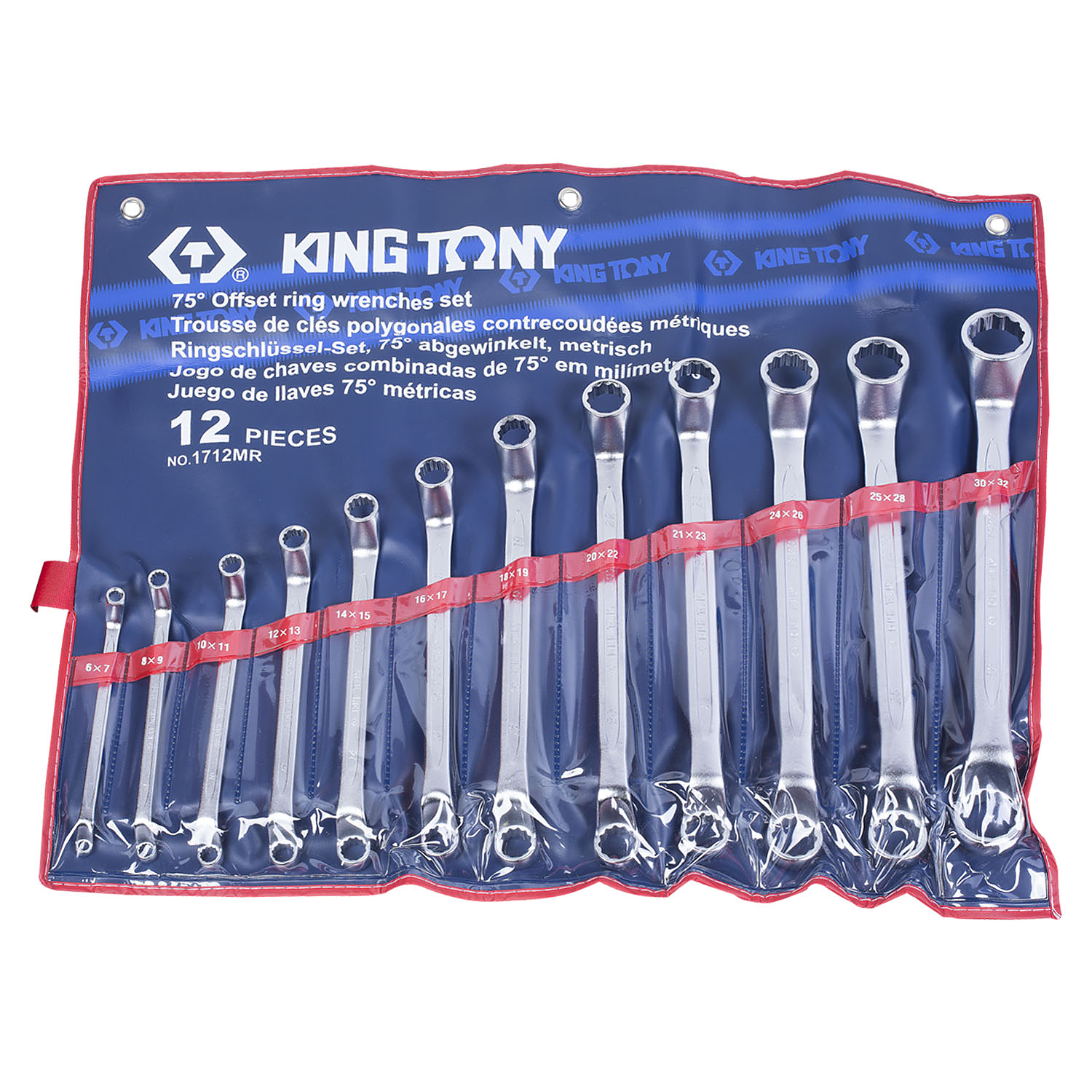 1712MR KING TONY Набор накидных ключей, 6-32 мм, 12 предметов