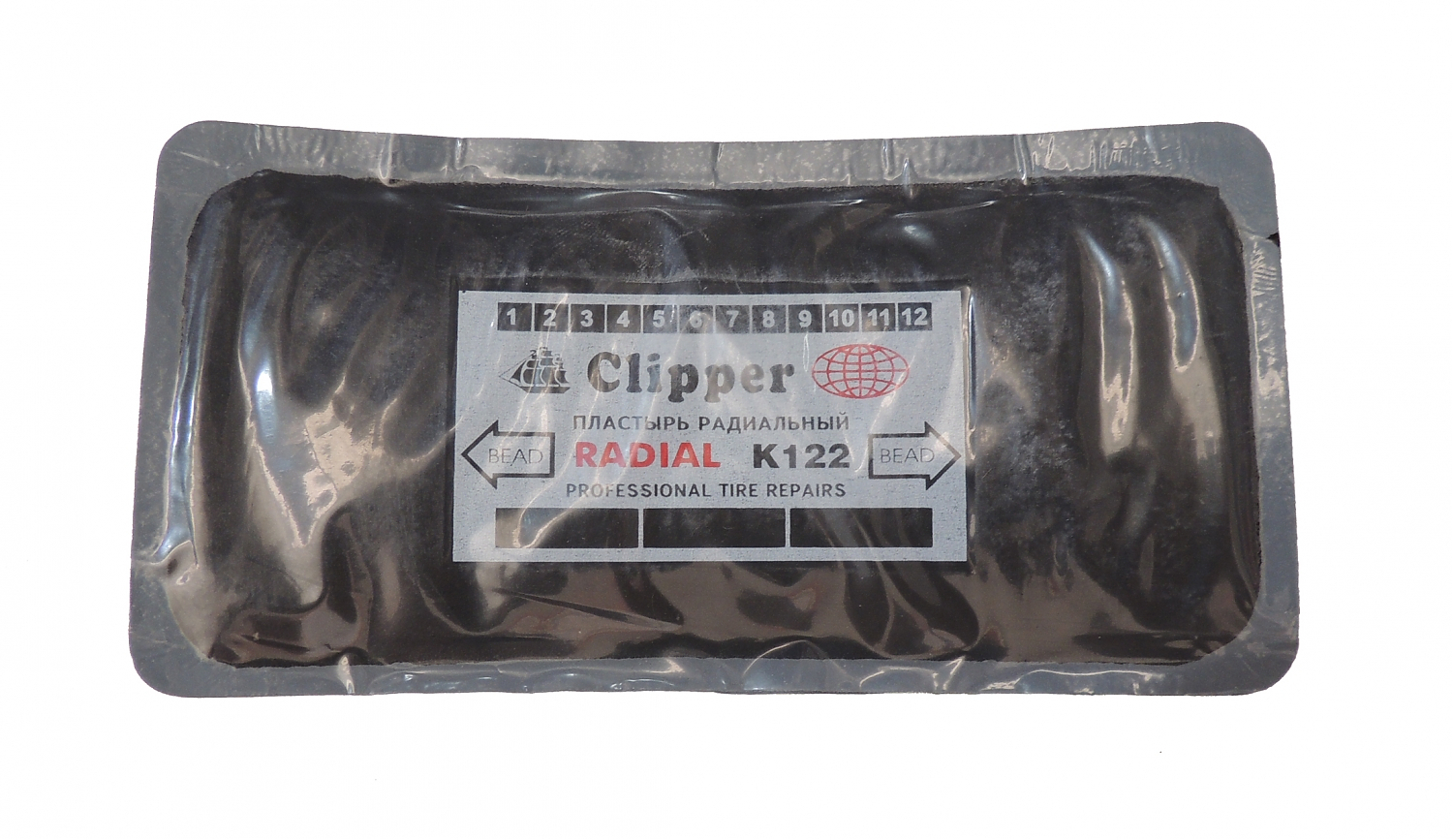 CLIPPER заплата K122 кордовая для боковых порезов 76*150мм (2 слоя корда)