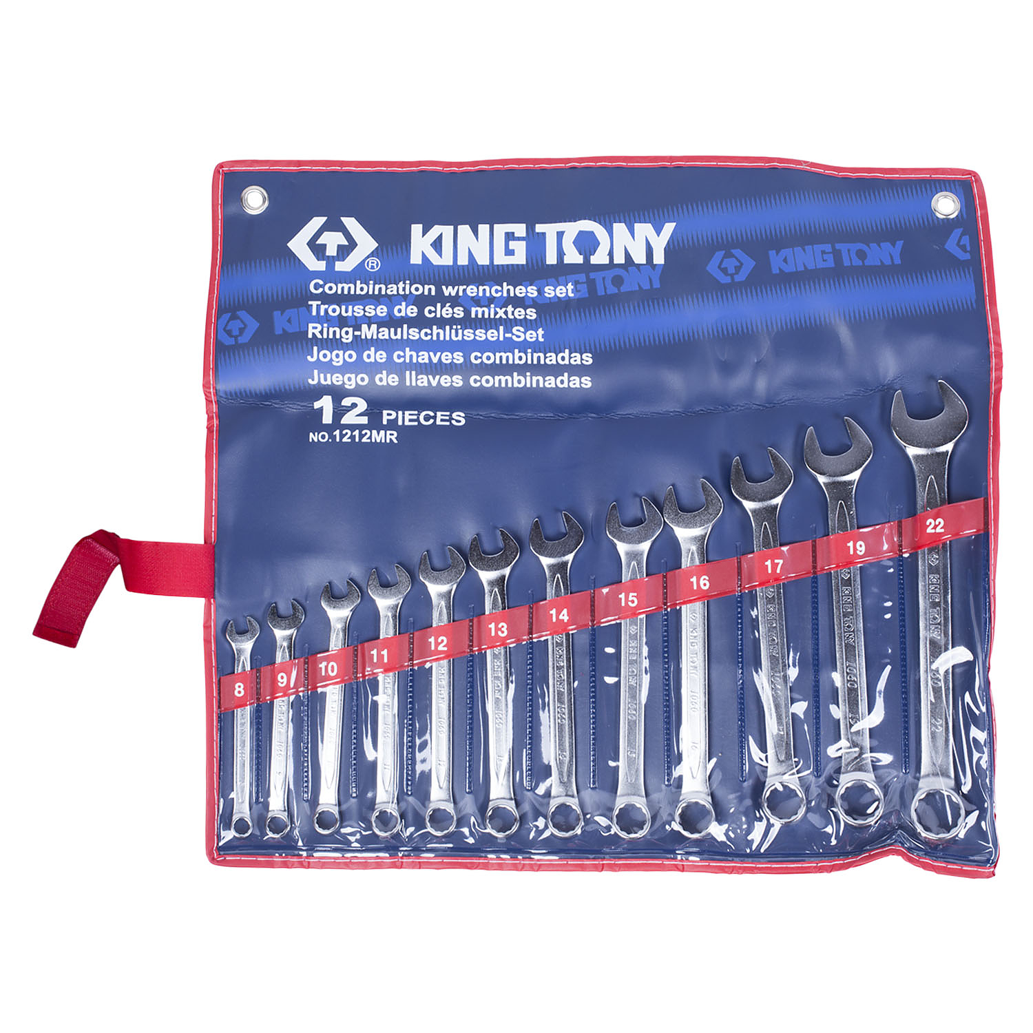 1212MR KING TONY Набор комбинированных ключей, 8-22 мм, 12 предметов