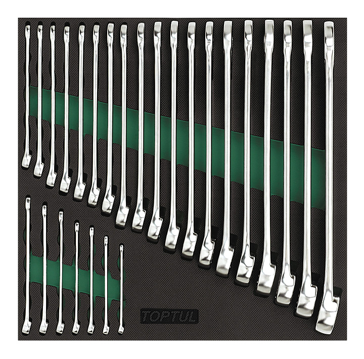 Набор комбинированных ключей 6-32 мм, 26 пр. в мягком ложементе TOPTUL  GVC2604