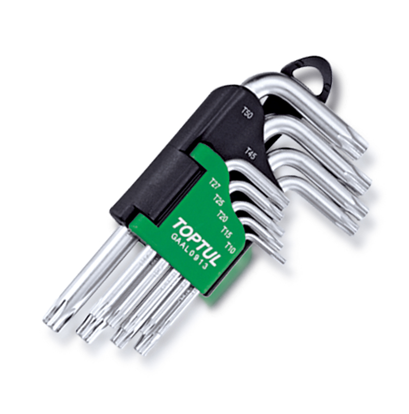 Набор коротких Г-образных ключей TORX T10-T50, 8 предметов TOPTUL GAAL0913