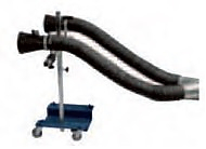 Подкатная система для вытяжки выхлопных газов, для двух труб, с резиновыми насадками.Y-разветв.100мм BRMS-100 Filcar