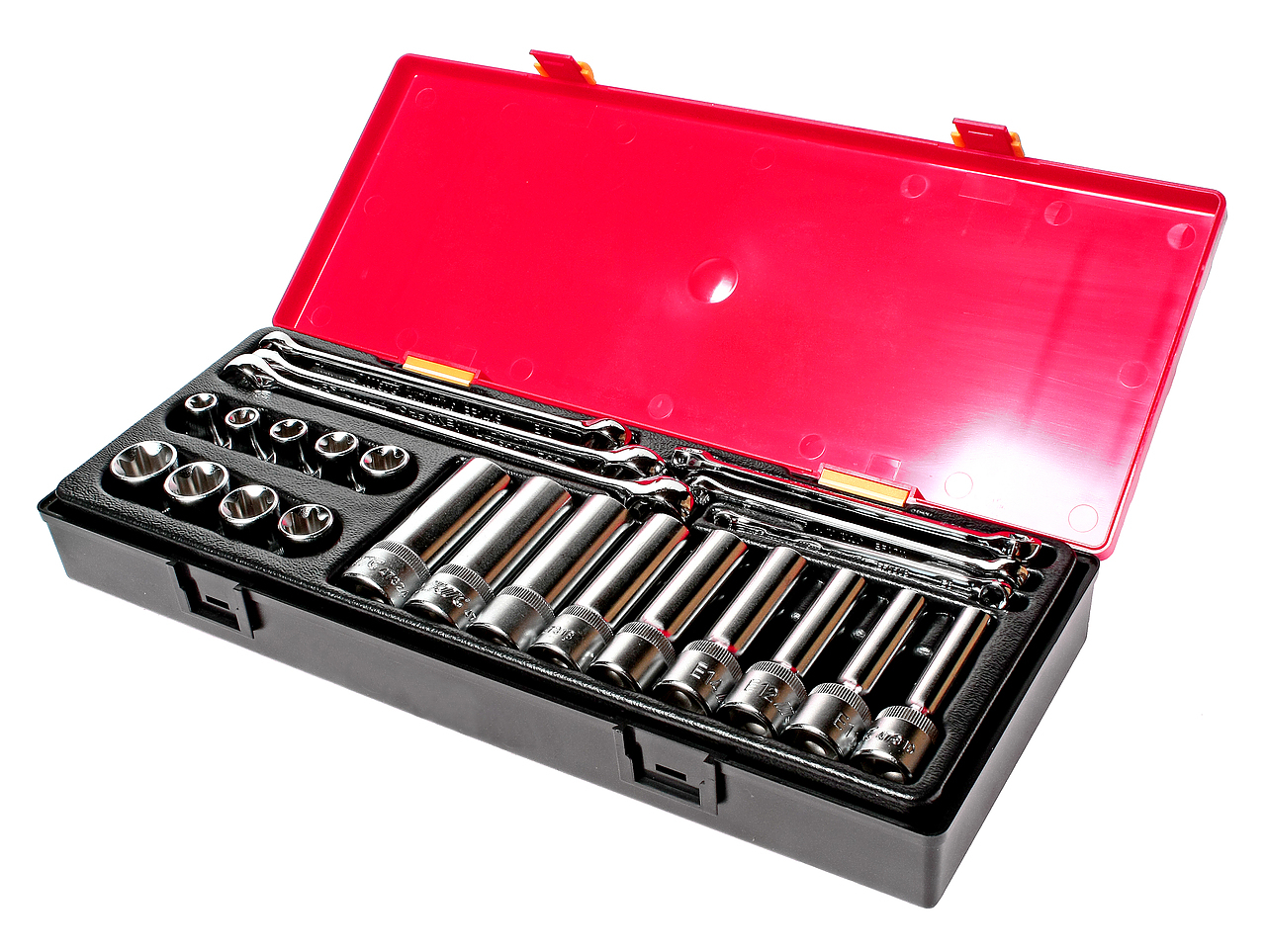 JTC-K4241 Набор инструментов 24 предмета TORX (ключи E6-E24, головки E10-E24) в кейсе JTC