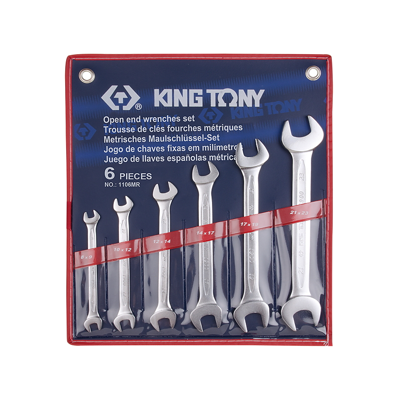 1106MR KING TONY Набор рожковых ключей, 8-19 мм, 6 предметов
