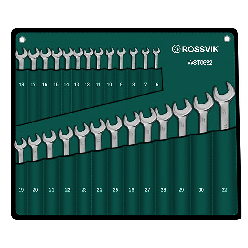 WST0632 Набор ключей комбинированных ROSSVIK 6-32мм, 26шт