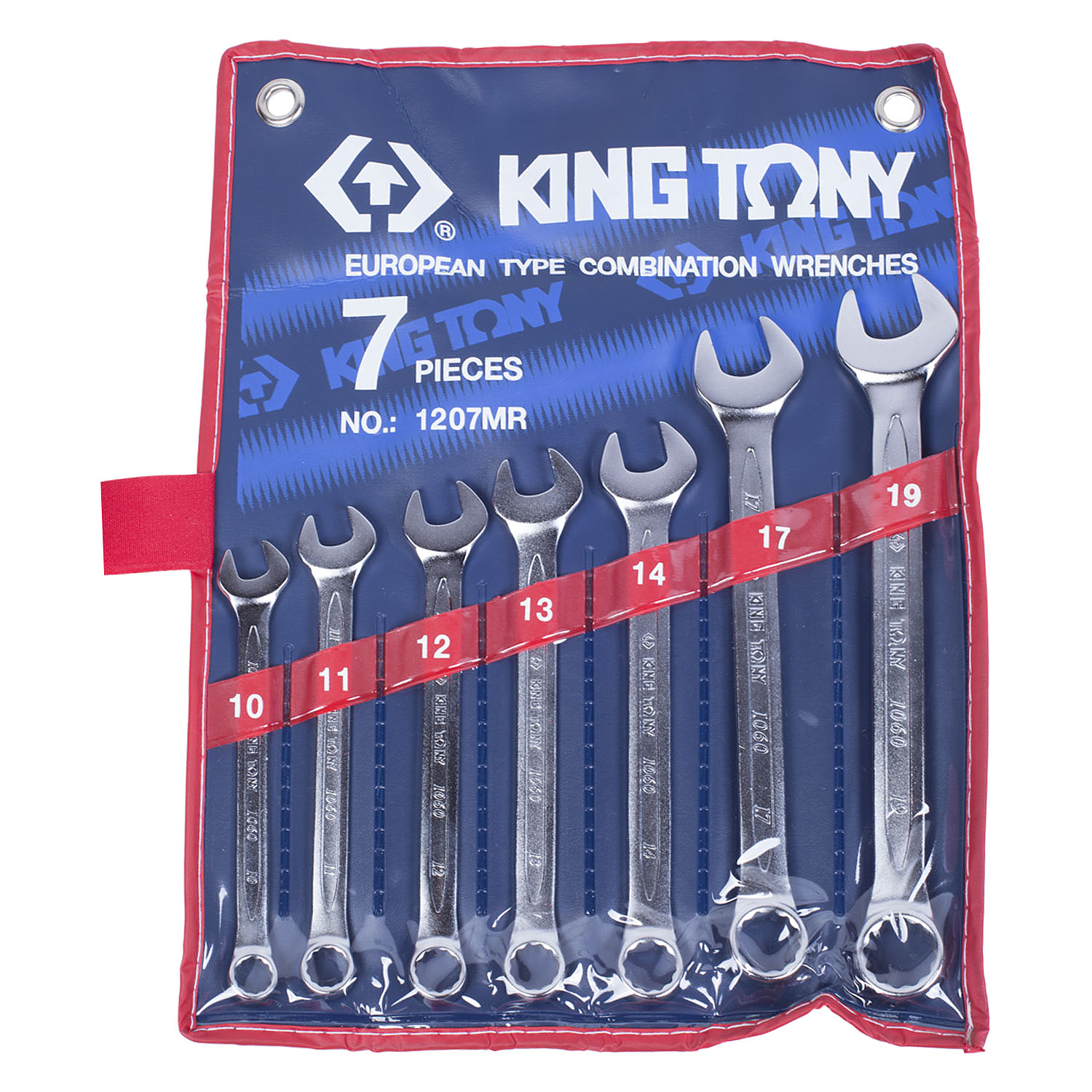 1207MR KING TONY Набор комбинированных ключей, 10-19 мм, 7 предметов