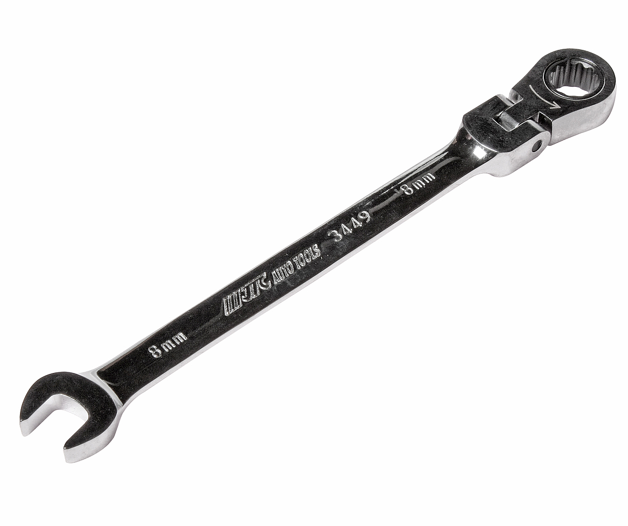 JTC-3449 Ключ комбинированный 8х8мм трещоточный шарнирный JTC