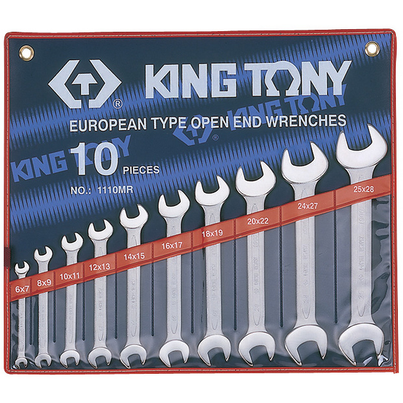 1110MR KING TONY Набор рожковых ключей, 6-28 мм, 10 предметов