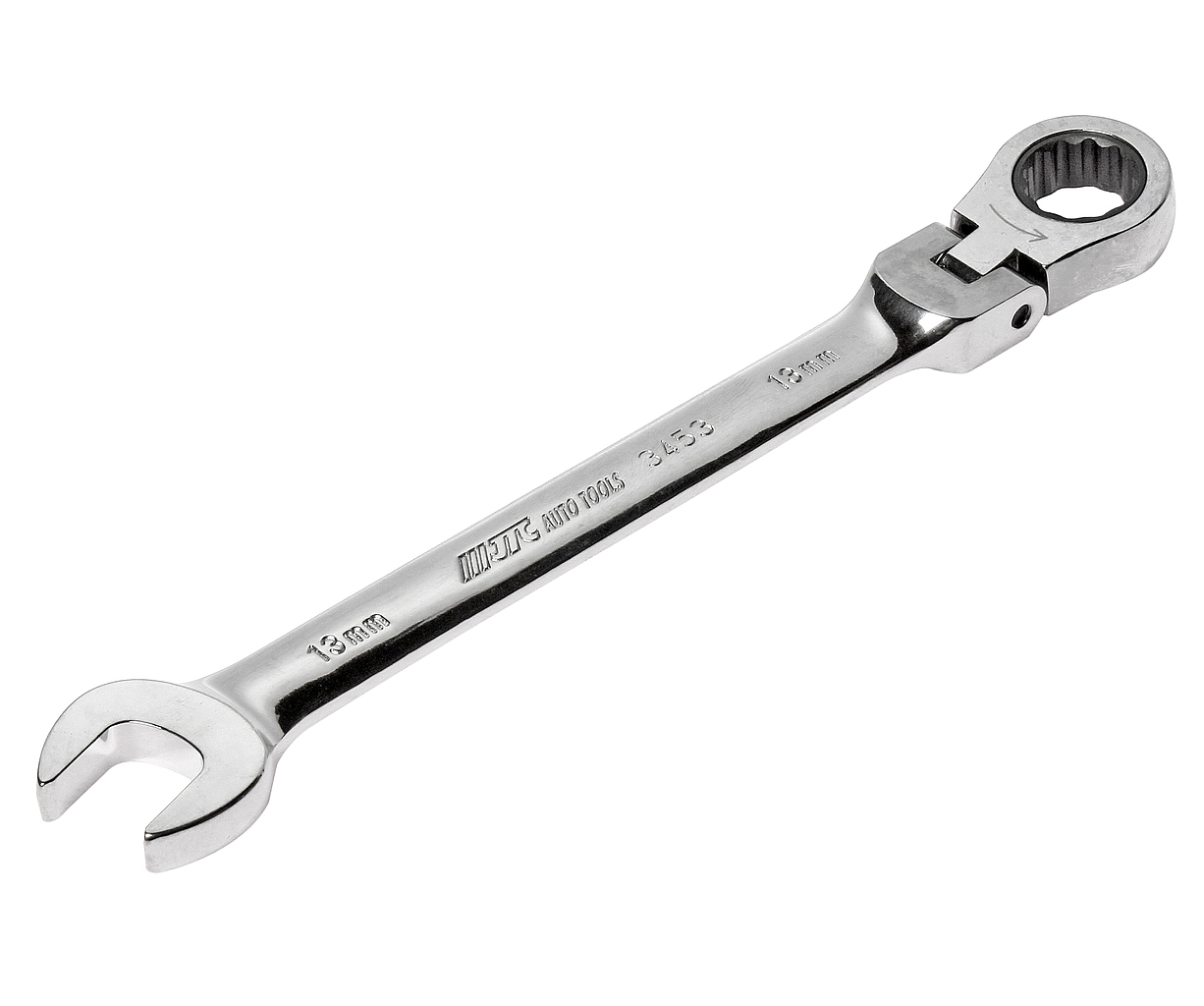 JTC-3453 Ключ комбинированный 13х13мм трещоточный шарнирный JTC
