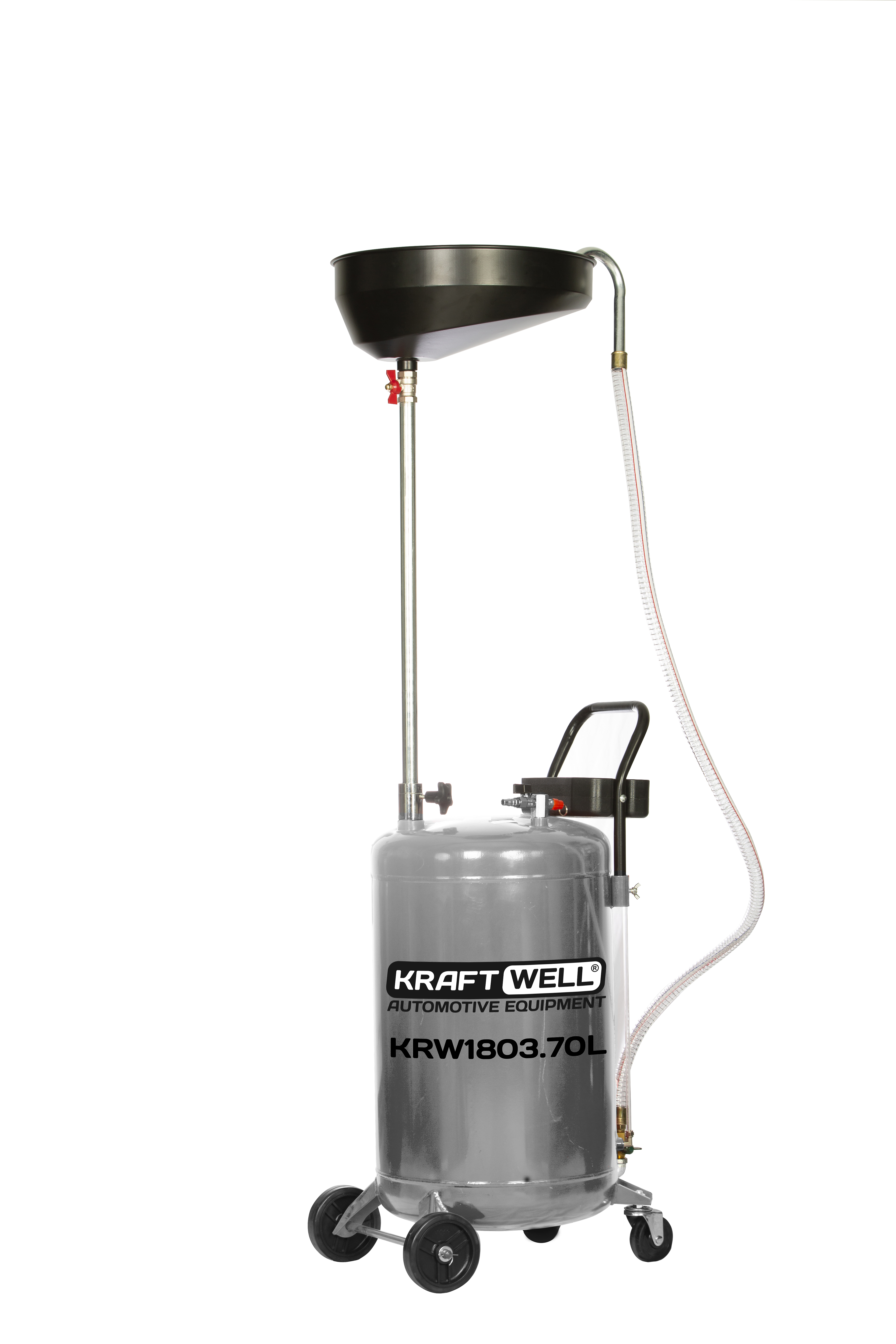KRW1803.70L Установка для слива масла/антифриза с круглой подъемной ванной, мобильная KraftWell
