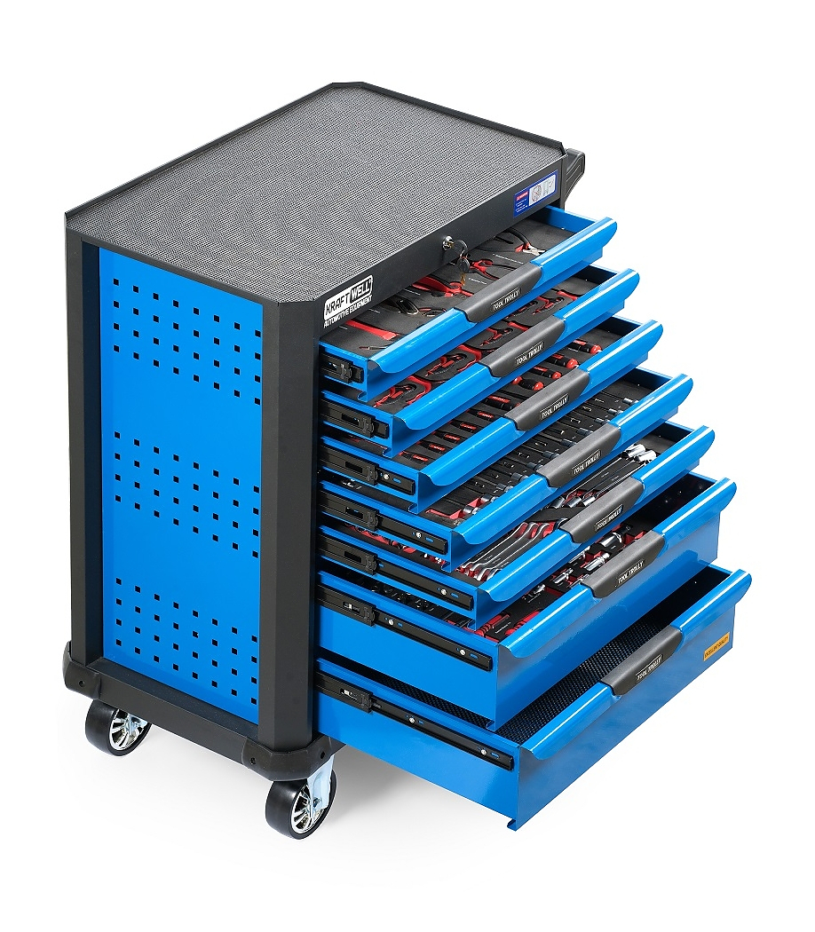 KraftWell KRW-TTB+SET277 Тележка с 7 ящиками+ инструмент 277 предметов