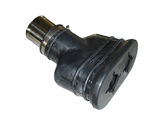 FS-N76-160/80 Газоприемная насадка плоская, на сдвоенную выхлопную трубу. Входное отверстие: 160/80мм., диаметр шланга: 76 мм., Максимальная рабочая температура: 180 с?