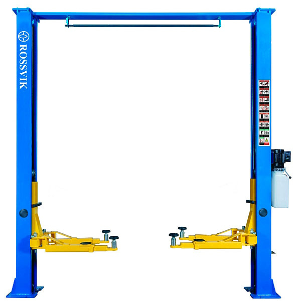 Автоподъемник двухстоечный ROSSVIK V2-4LH г/п 4.0т, 220В, с верхней синхронизацией. Синий