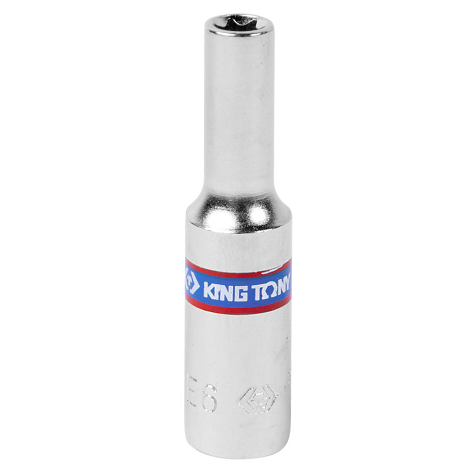 227506M KING TONY Головка торцевая TORX Е-стандарт 1/4", E6, L = 50 мм