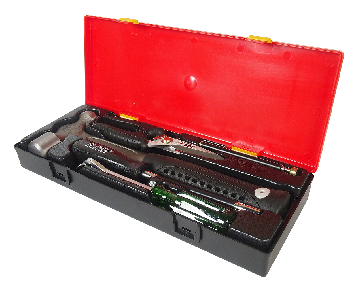 JTC-K8051 Набор инструментов 5 предметов слесарно-монтажный (молоток,ножницы,отвертка) в кейсе JTC