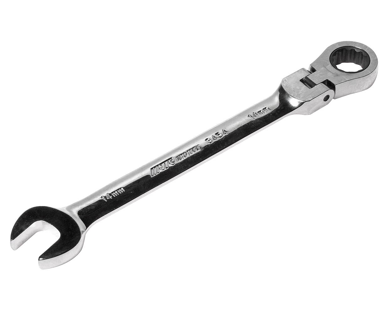 JTC-3454 Ключ комбинированный 14х14мм трещоточный шарнирный JTC