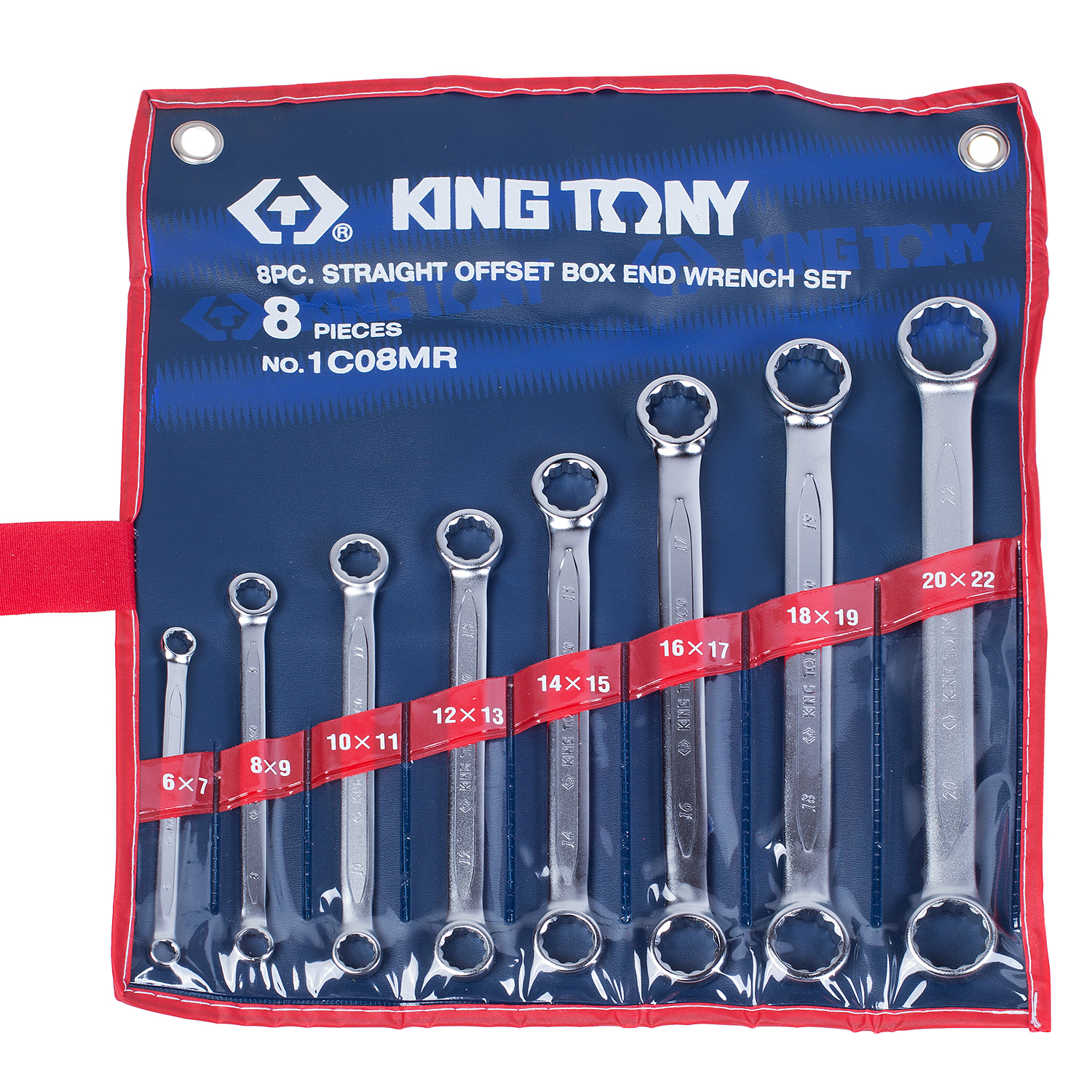 1C08MR KING TONY Набор накидных ключей, 6-22 мм 8 предметов
