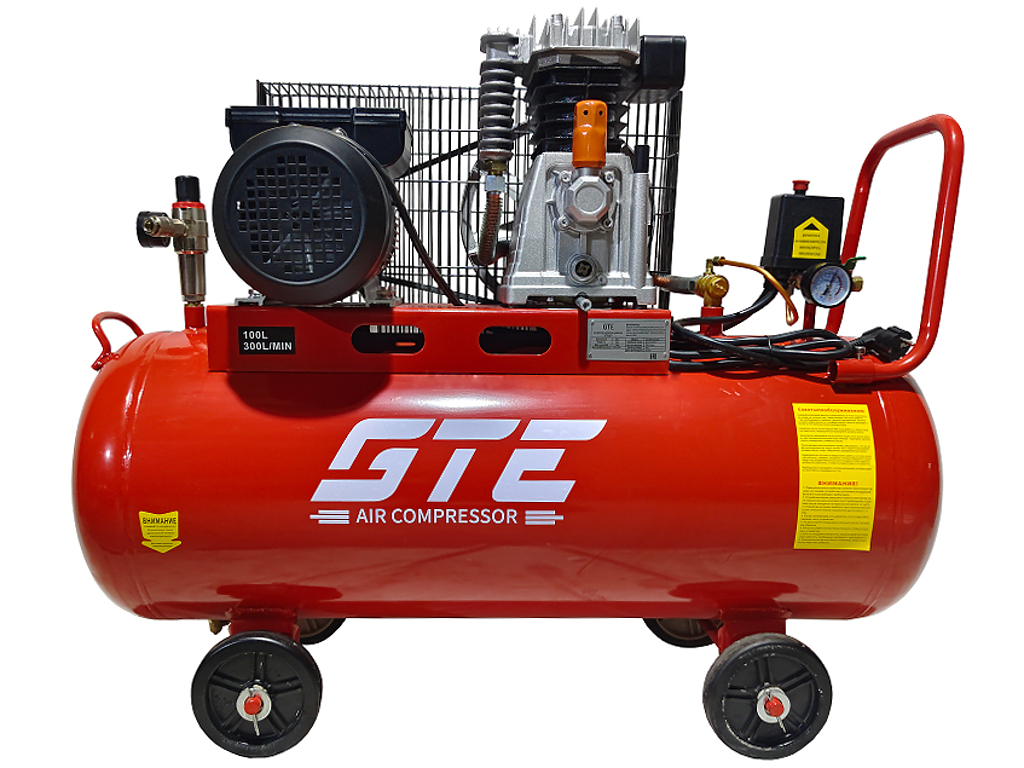 GTE-MR300A600A Компрессор пневматический 380В 5.5кВт 8атм. 600л/мин. ресивер-300л поршн. ремен. одноступенчатый GTE