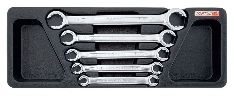 Набор разрезных ключей 8 -22 мм 5 предметов в ложементе TOPTUL  GAAT0502